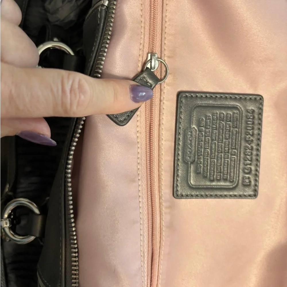 🖤 COACH ASHLEY SATIN SATCHEL — METALLIC GUNMETAL - Picture 5 of 7